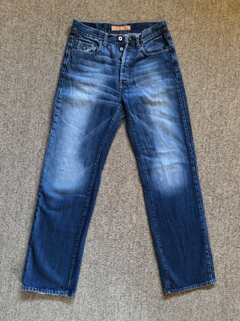 Vintage Y2K Energie Boon Straight Leg Button Fly Jeans Mens 34 Blue Wash